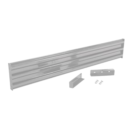 Vestil Drop-In Style Guard Rail 9 Ft Silver GR-F3R-DI-9-SL